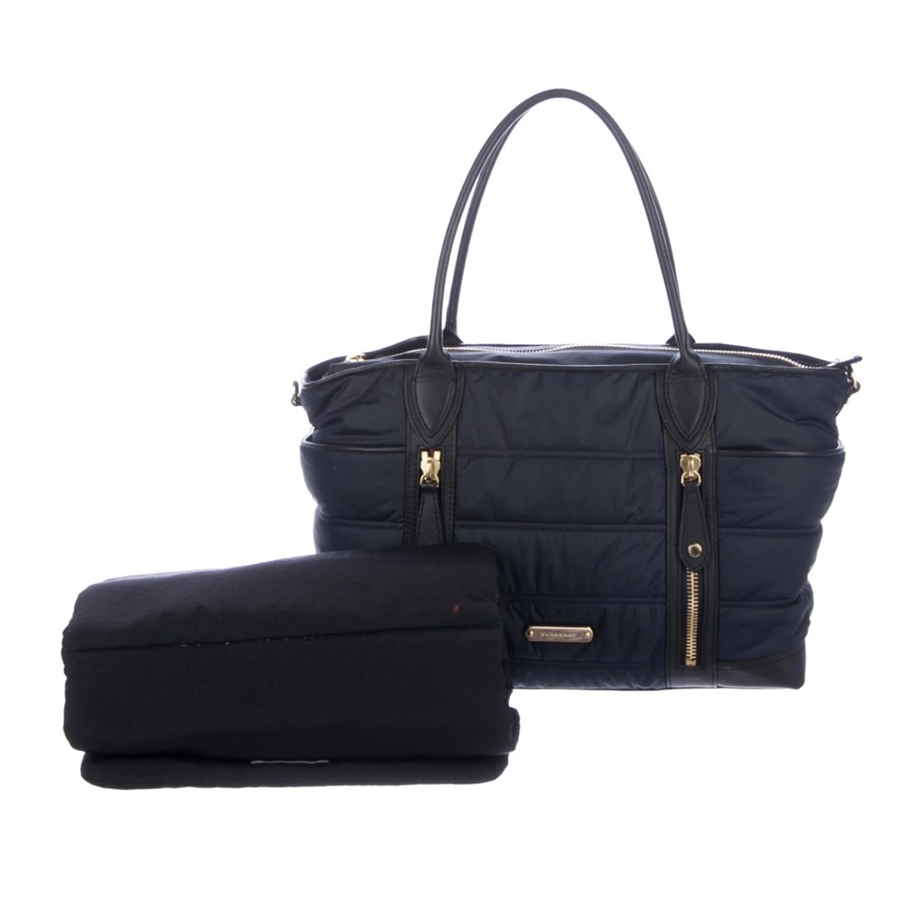 Burberry Quilted Olympia Diaper Bag Navy